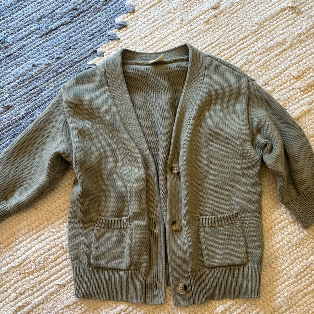 Goumi Knit Button-Up Cardigan 12-24m